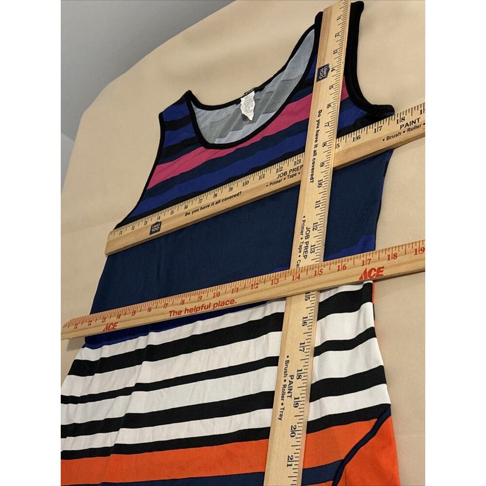 MSK Women’s Jersey Dress Size Large Striped Sundress Sleeveless Scoop Neck - Picture 8 of 8